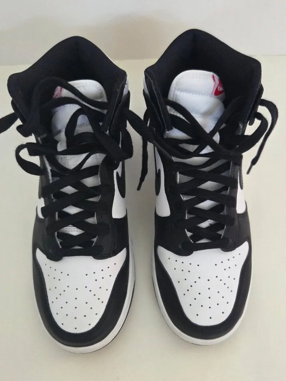 Nike Dunk High Womens 9 Sneakers Black White Panda Shoes Casual 80s Retro - New
